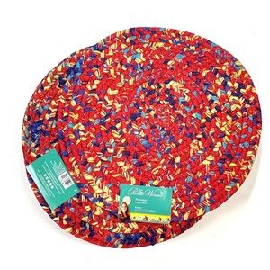 Pioneer Women 12 Fiona Red Braided Placemats Round